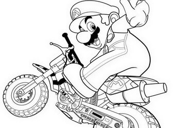 Super Mario che va in moto
