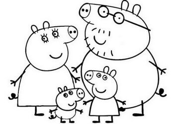 peppa pig e la sua famiglia