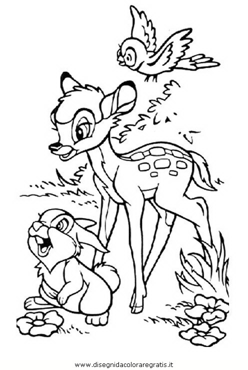Disegno Bambi 62 Personaggio Cartone Animato Da Colorare