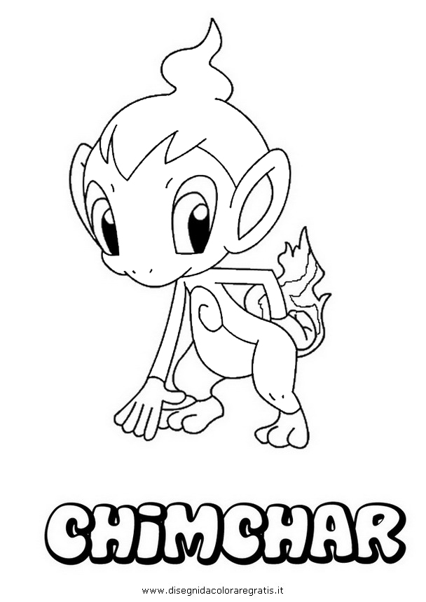 free printable chimchar coloring pages pokemon