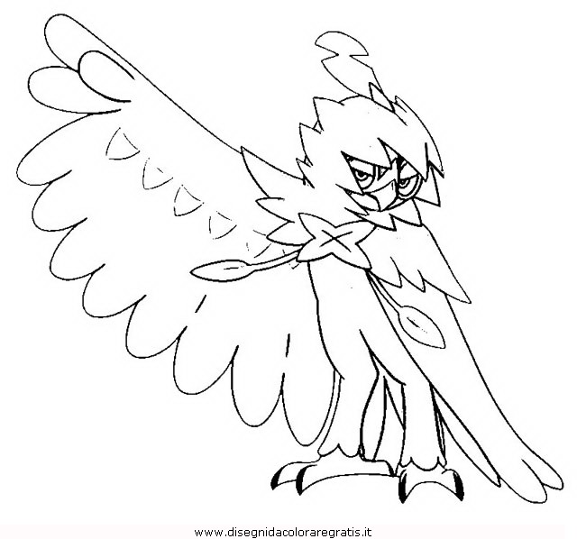 coloring pages of decidueye pokemon