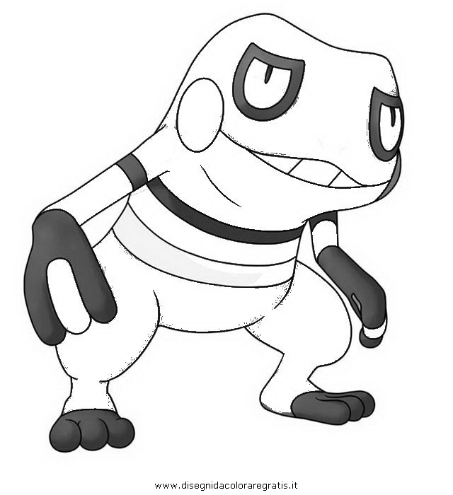 Disegno pokemon_croagunk_3: personaggio cartone animato da colorare