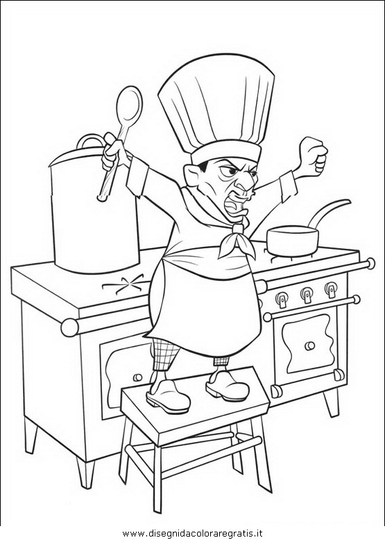 django coloring page template ratatouille