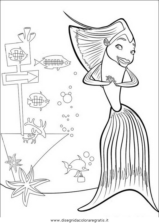 oscar coloring page ideas shark tale