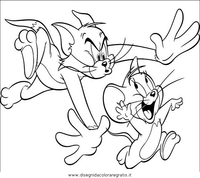 Tom e Jerry da colorare e stampare: disegni del film PDF fogli A4
