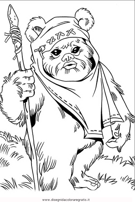 Ewok Coloring Pages Cute